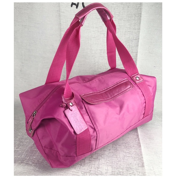 hot pink duffle bag